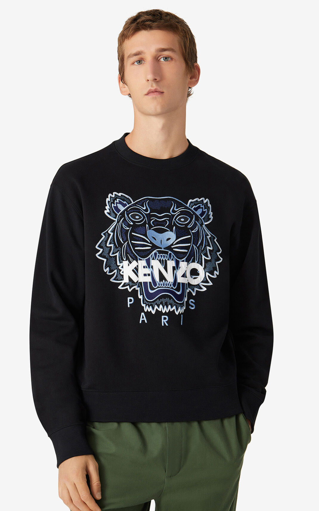 Sudadera Kenzo Tiger Hombre Negras SDW094817